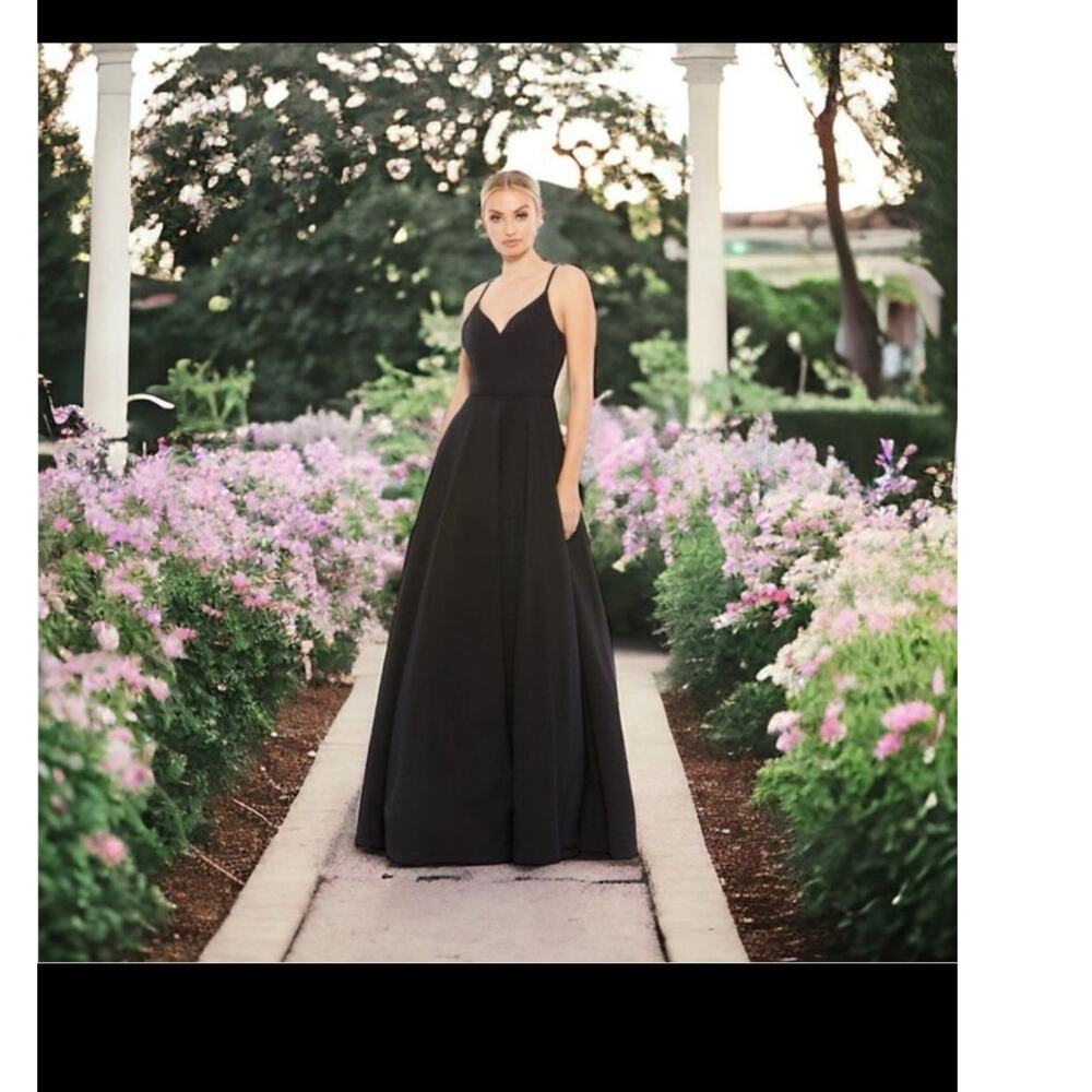 Mac Duggal NEW Black Gown Size 12 Formal Dress Wedding Prom Ball Tulle Belle